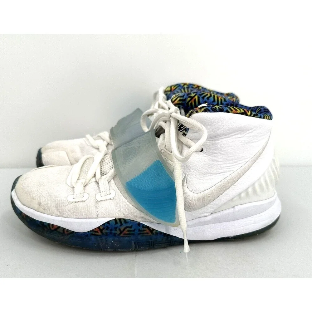 NIKE KYRIE‎ 6 WHITE SAPPHIRE LASER CRIMSON Youth Boy Size 6 Kyrie Irving
